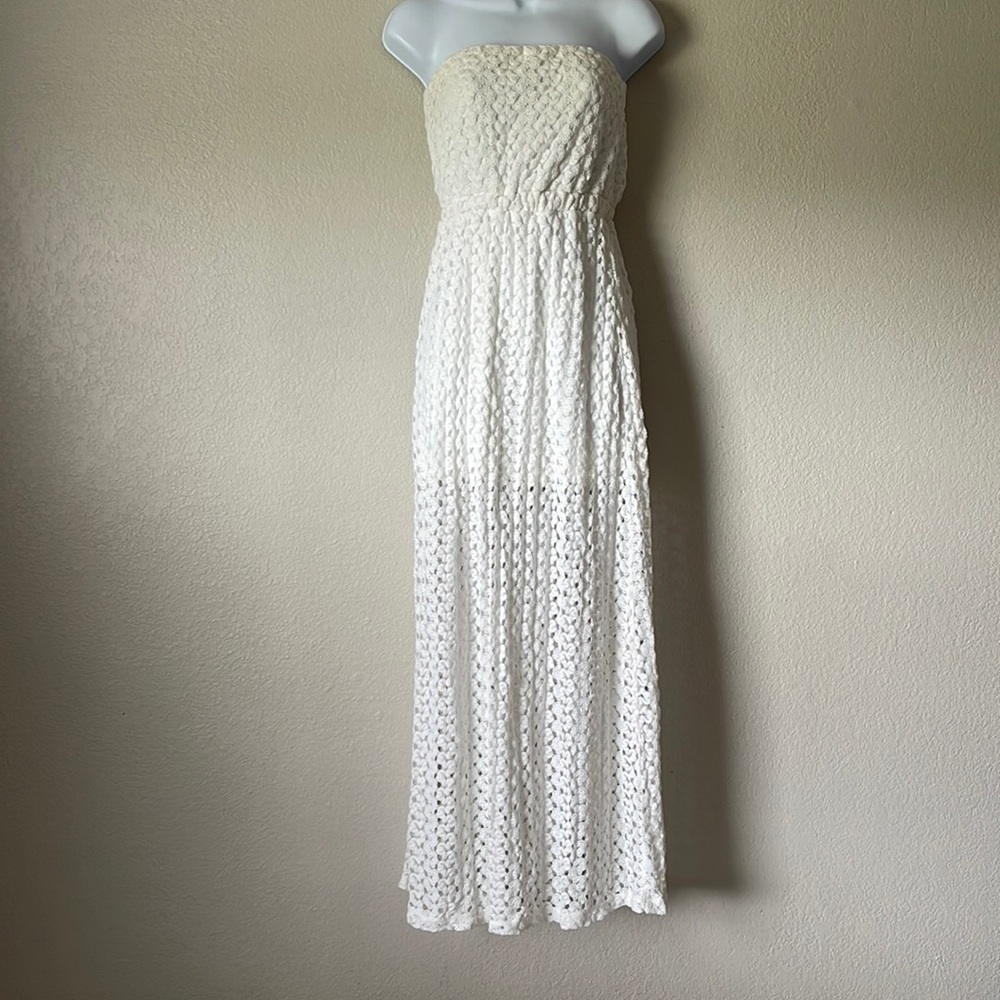 White crochet dress
